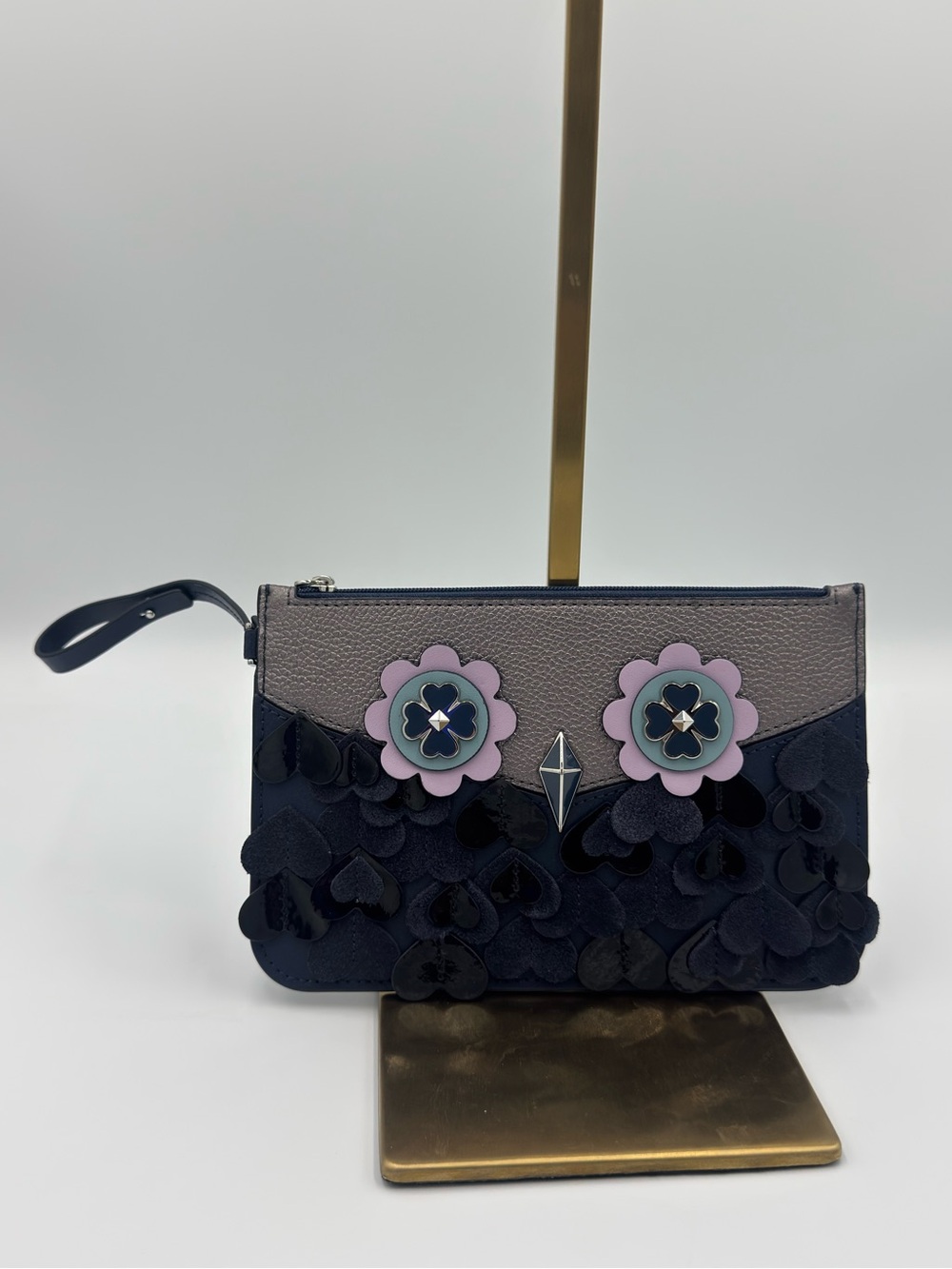 kate spade Owl Novelty Wristlet EUC 7.25 x 4.25 inches